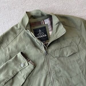 PrAna Men's Medium Zion Full Zip Jacket Olive Green